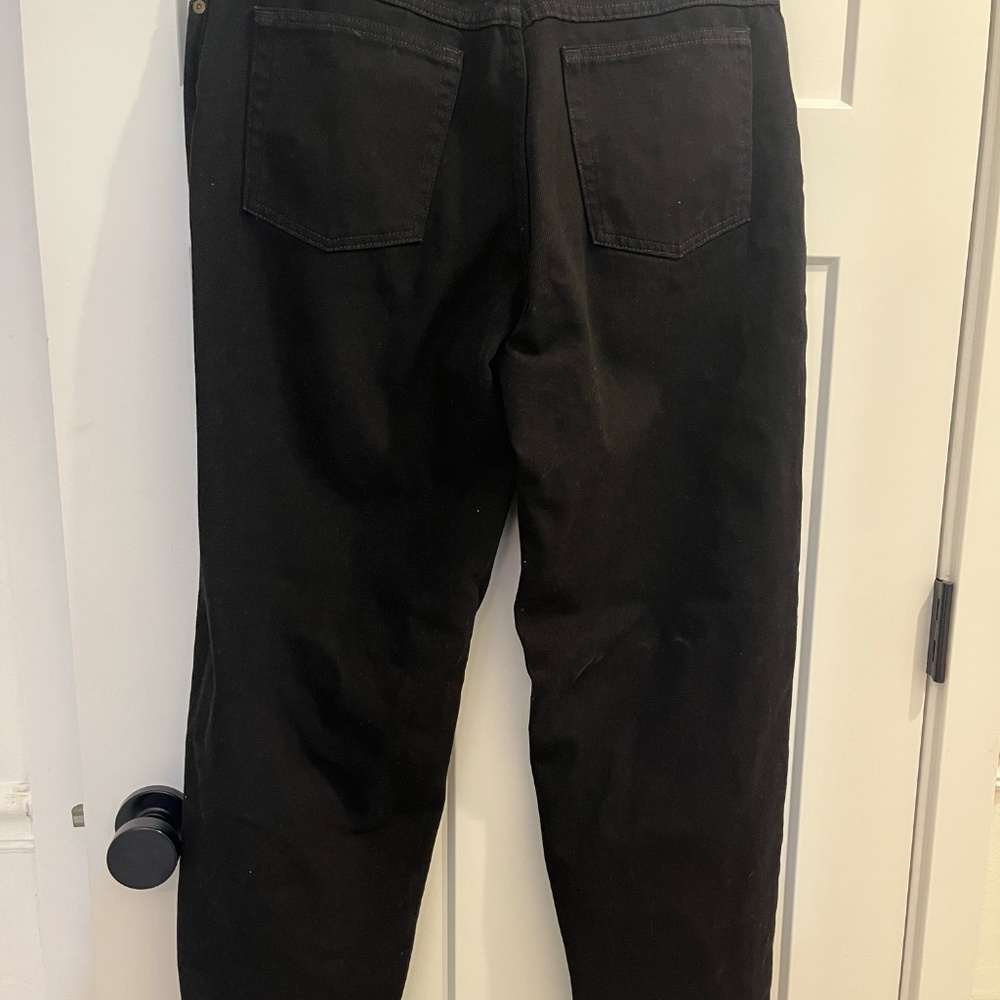 LL Bean Jeans Women 14 Reg Original Relaxed Fit Black 100% Cotton Vintage NWOT - Picture 5 of 12